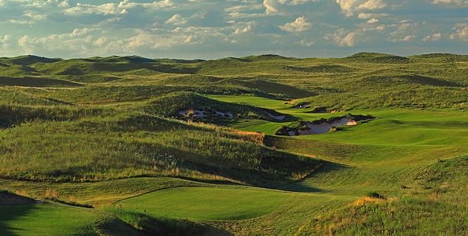 view from hole 7 on ballyneal golf club course